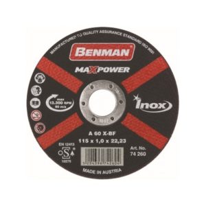 Δίσκος Κοπής Inox - CD Benman Maxpower Φ180 X 1,6mm
